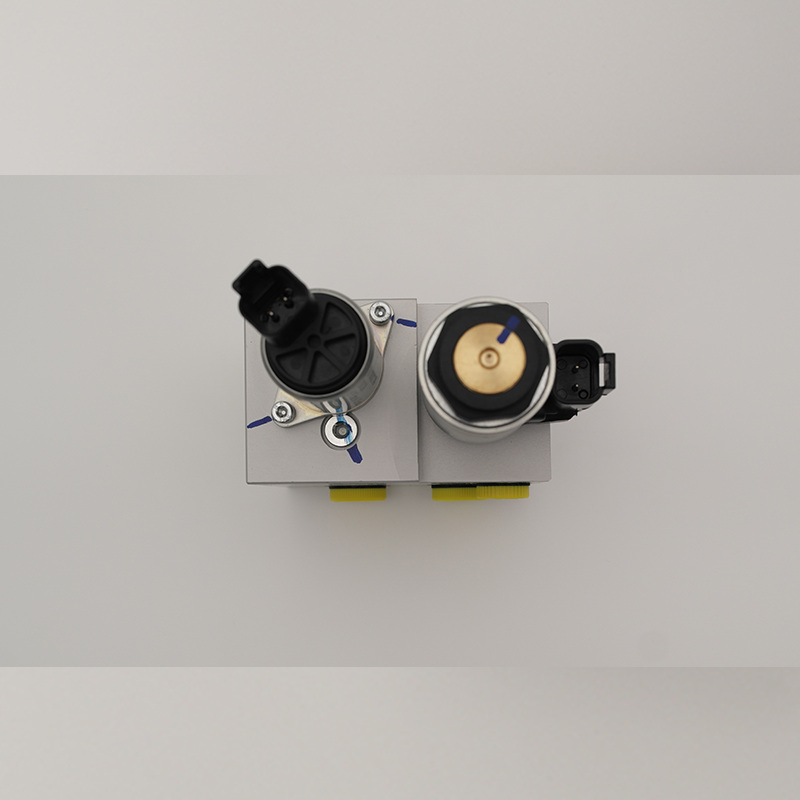 Two solenoid hydraulic valves